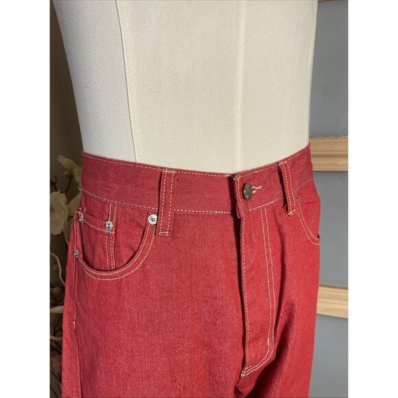 Mens Vintage 90s PJ Mark Premium Denim, Red, Sz 34x30 Straight - Picture 5 of 10